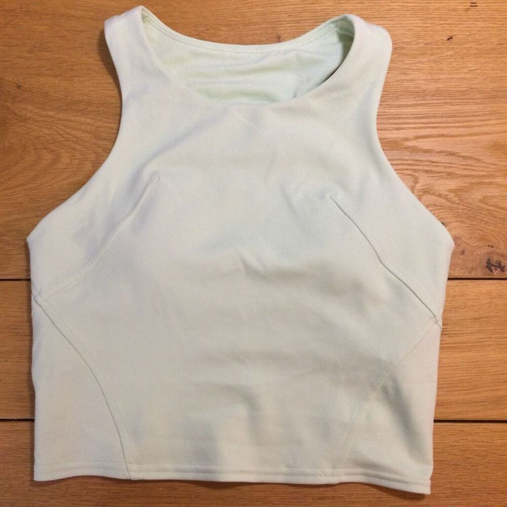 Lululemon Wunder train racerback lime green size 4 padded